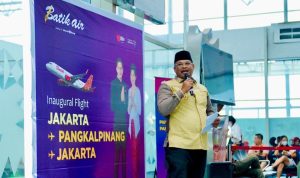 Batik Air Kembali Terbang ke Babel, Pj Gubernur Sebut Sangat Membantu dalam Penanganan Inflasi