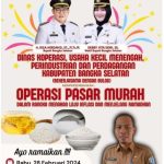 Besok, DKUKMINDAG Bangka Selatan Gelar Operasi Pasar Murah di Himpang Lime Habang