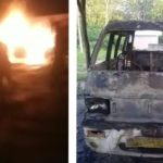 Diduga Korsleting Listrik, 1 Angkot di Desa Terak Ludes Terbakar