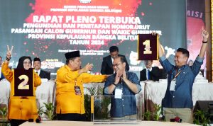 Pengundian Nomor Urut Cagub dan Cawagub Babel 2024, Tim Paslon Saling Sindir
