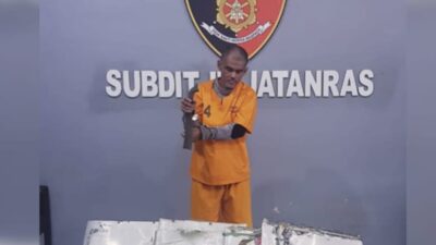 Tim Jatanras Polda Babel Ringkus Pria Paruh Baya Pencuri Plat Baleho di Pangkalpinang