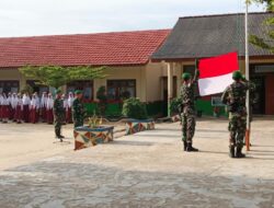 Kodim 0432/Basel Tanamkan Jiwa Nasionalisme kepada Generasi Penerus Melalui Upacara di SDN 8 Toboali