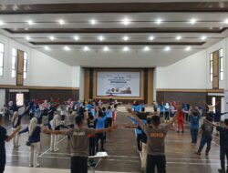 Maknai Bulan K3, PT Timah Gelar Senam Bersama Dengan Mitra Kerja dan Masyarakat