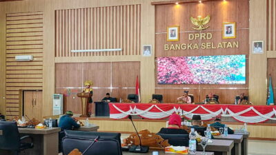 Paripurna Hari Jadi ke-22 Bangka Selatan, Wabup Debby Sampaikan Prestasi Kepemimpinan Riza-Debby