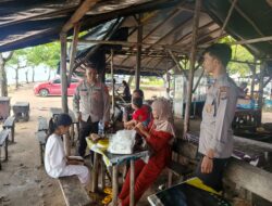 Buaya Muncul di Tanjung Kalian, Sat Binmas Polres Bangka Barat Beri Imbauan ke Masyarakat