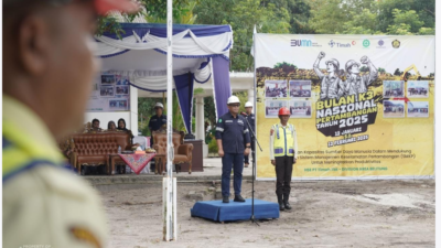 Peringati Bulan K3 Nasional, PT Timah Area Belitung Gelar Apel dan Serahkan Penghargaan Bagi Pengawas Operasional