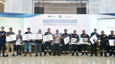 Peringatan Bulan K3 Nasional, PT Timah Berikan Penghargaan Bagi Karyawan dan Mitra Usaha