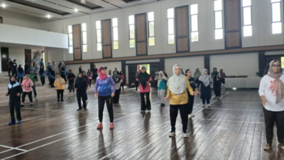 Jalin Sinergi dan Harmonisasi, PT Timah Gelar Senam Bersama Pemerintah Kecamatan dan Kelurahan di Mentok