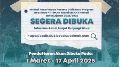 Simak, Ini Persyaratan yang Harus Disiapkan untuk Daftar Porgram Kelas Beasiswa PT Timah Pada SMAN 1 Pemali