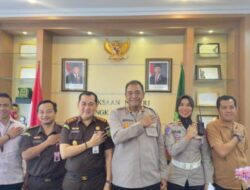 Jalin Sinergitas, Kapolres Bangka Tengah Kunjungi ke Pengadilan Negeri dan Kejari
