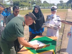 Lantik Pengurus OTIS SMKN 1 Tukak Sadai, Dandim 0432/Basel Tekankan Pentingnya Disiplin dan Nasionalisme