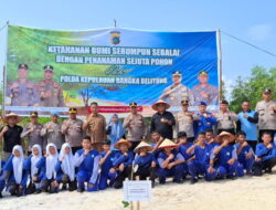 Dukung Program Ketahanan Bumi, Polres Babar Tanami 200 Bibit Pohon Jambu dan 100 Cemara