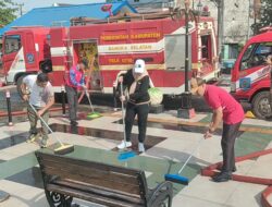 Wabup Debby Vita Dewi Pimpin Aksi Bersih-bersih Kawasan Himpang Lime Habang Toboali