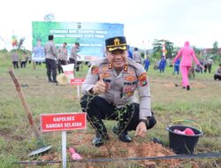 Dukung Program Ketahanan Bumi Serumpun Sebalai, Polres Basel Tanam Ratusan Pohon