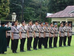 Kapolres Bangka Tengah Pimpin Upacara Sertijab Wakapolres dan Sejumlah Pejabat Utama