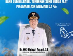 Kabar Gembira Buat ASN, Berkat Dorongan Gubernur Bank Sumsel Babel Turunkan Suku Bunga Flat Pinjaman