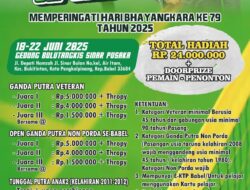 Yuk Daftar, Polda Babel Gelar Turnamen Badminton Bhayangkara Cup 2025