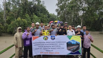 2 Perusahaan Sawit Bantu Perbaikan Infrastruktur Jembatan Penghubung 2 Desa di Basel, Total Bantuan Rp200 Juta