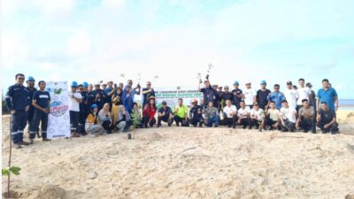 Hijaukan Kawasan Bekas Tambang, PT Timah Tanam Ratusan Pohon di Kabupaten Bangka Barat