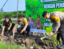 Peringati HUT ke-79 Bhayangkara ke 79, Polresta Pangkalpinang Tanam 200 Bibit Pohon