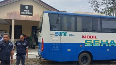 Mobil Sehat PT Timah Datangi Desa Ibul, Ratusan Warga Antusias Bisa Berobat Gratis dan Lebih Dekat