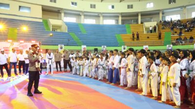 Jelang Hari Bhayangkara Ke 79, Ratusan Atlet Taekwondo Di Babel Ikuti Kejuaraan Taekwondo Piala Kapolda Babel Cup 2025