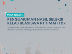 Dukung Masa Depan Anak Bangsa, PT Timah Umumkan Hasil Seleksi Program Pemali Boarding School Kelas Beasiswa PT Timah Tahun 2025