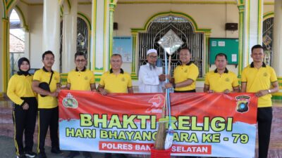 Sambut HUT ke-79 Bhayangkara, Polres Basel Gelar Bakti Religi di 11 Tempat Ibadah
