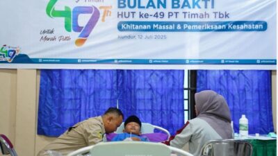 PT Timah Kembali Gelar Khitanan Massal, Warga Kundur Antusias Ikuti Program Bulan Bakti