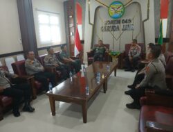 Perkuat Sinergitas Dan Soliditas, Dir Samapta Polda Babel Silaturahmi Ke Danrem 045/Gaya