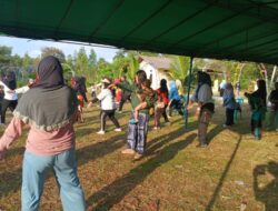 PT Timah Ajak Warga Tanjung Pakdan Hidup Sehat Lewat Senam Bersama