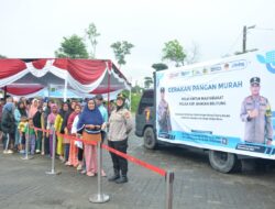 Polda Babel Gelar Gerakan Pangan Murah Di Bhaypark, Bantu Warga Jaga Stabilitas Harga Bahan Pokok