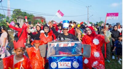 Unik dan Menarik, Warga Belinyu Tunjukkan Kreativitas Lewat Kostum Unik di Pekan Jalan Sehat HUT ke-49 PT Timah
