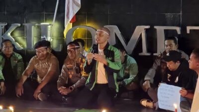 Kapolda Babel Ikut Aksi Damai Dan Doa Bersama Driver Ojol Di Pangkalpinang, Sampaikan Permohonan Maaf