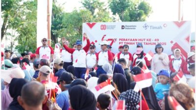 Meriah Banget, Pekan Sehat HUT ke-49 PT di Pangkalpinang Belasan Ribu Warga Ikuti Jalan Santai.