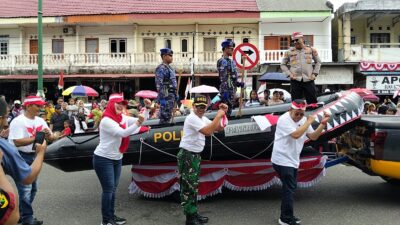 Jadi Momen Keakraban, Kapolres Basel Jadi Korban Prank Bupati dan Dandim 0432 di Karnaval HUT ke-80 RI