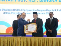 Pemprov Bangka Belitung Juara, Gubernur Hidayat Arsani Terima Anugerah BKN Award