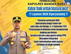 Antrean Membludak, Layanan SKCK di Polres Bangka Barat Tetap Buka Akhir Pekan