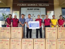 Dukung Program Ketahanan Pangan dan Pertanian, PT Timah Serahkan Mesin Tanam Jagung untuk Polres Bangka Selatan