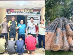 Polsek Payung Bekuk 4 Pencuri Tiang Jaringan IFORTE di Desa Paku