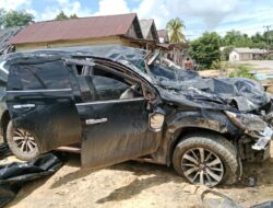Kecelakaan Tunggal di Dusun Pasir Putih Pulau Besar, Pengemudi Pajero Tewas