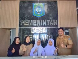 Dua Siswi SMKN 2 Koba Magang di Kantor Desa Perlang