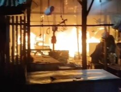 Lapak Penjual Daging Sapi Milik Usuf di Pasar Toboali Terbakar, Diduga Akibat Korsleting Mesin Pendingin