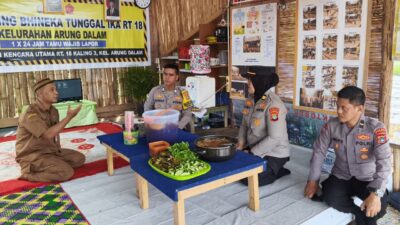Berbekal Kekompakan Warga, Pos Kamling Bhineka Tunggal Ika RT 18 Arung Dalam Masuk Penilaian Polda