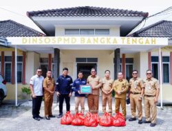 PT TIMAH Tbk Serahkan Ratusan Paket Sembako untuk Warga Terdampak Banjir di Kabupaten Bangka Tengah