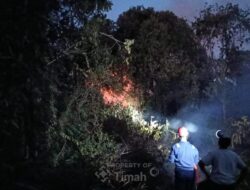 PT TIMAH Tbk Bergerak Cepat Bantu Warga Padamkan Kebakaran Lahan