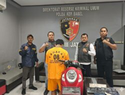 Residivis Remaja Diciduk Jatanras Polda Babel Usai Gasak Motor Warga Bangka Tengah