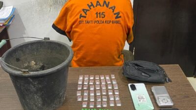 Sembunyikan 41 Paket Sabu di Rumah Kontrakan, Warga Pangkalpinang Diciduk Polda Babel