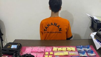 Miliki Ribuan Ekstasi dan Happy Water, Pemuda Pangkalpinang Diciduk Polda Babel