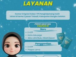 Dekatkan Pelayanan Paspor, Imigrasi Pangkalpinang Hadir di MPP Toboali Mulai 26 Februari 2026
